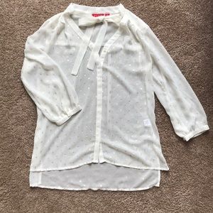 Elle Sheer Peasant Blouse